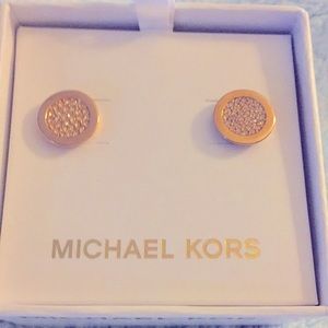 Michael Kors gold tone stud earrings